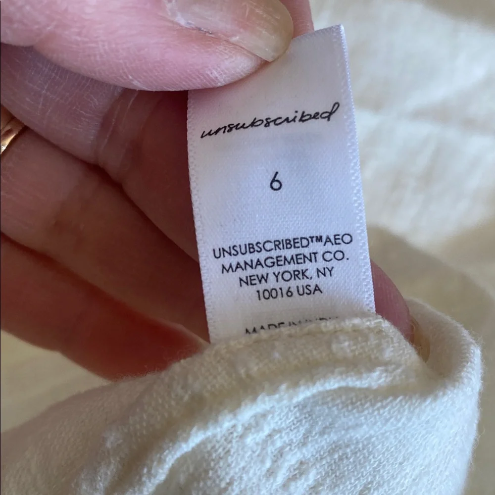 Unsubscribed Crafty Mini Cream Dress Sz 6. NWOT. Sz 6. Box4 - Picture 4 of 5